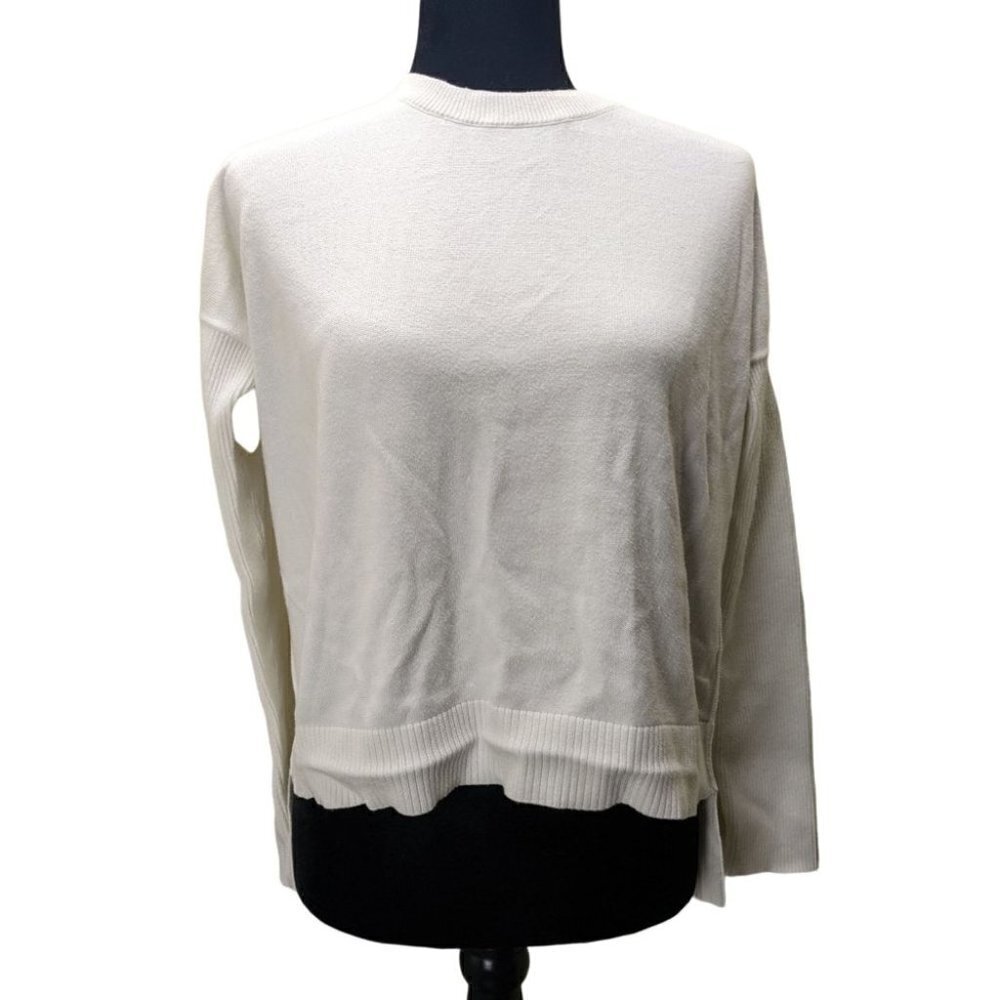 Athleta Open Back Sweater Size Small White